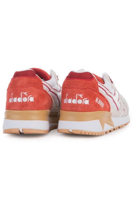The N9000 II Sneaker in White and Red Capital