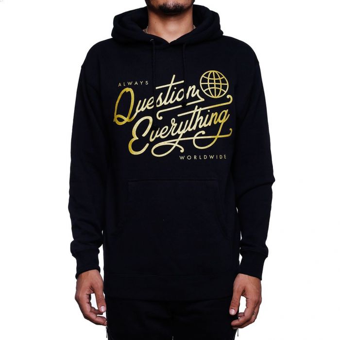 The Question Everything Pullover Hoodie in Black