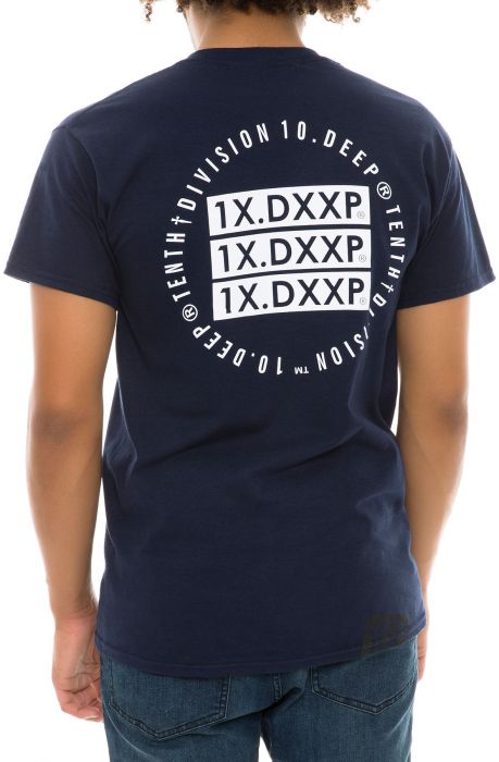 The Circle Stack Tee in Navy