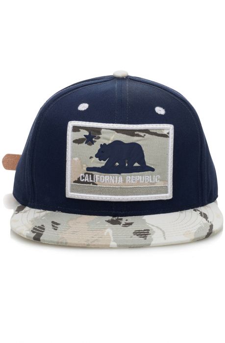 The Cali DLX Strapback Hat in Navy