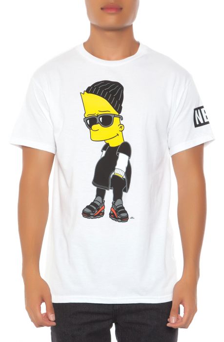 The NEFF x Simpsons Steezy Tee in White