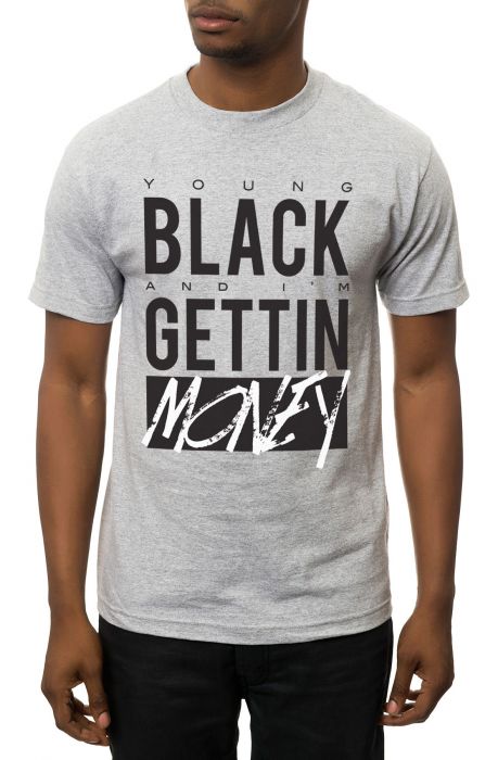 The Young Black Tee in Heather Gray