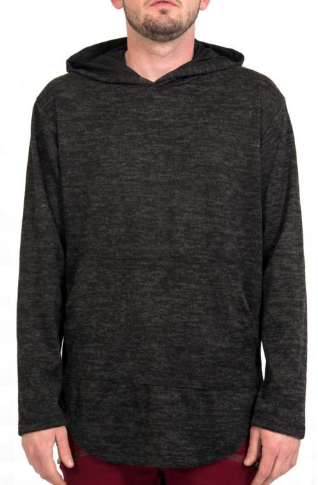 Jersey Hooded Sweater in Charcoal Gray
