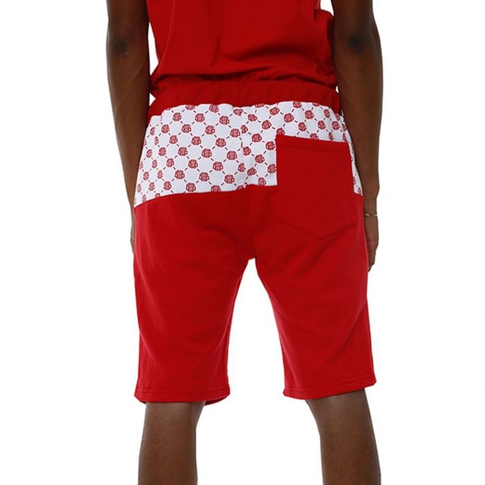 The Rico Paid In Full Capsule Jogger Shorts in Red and White
