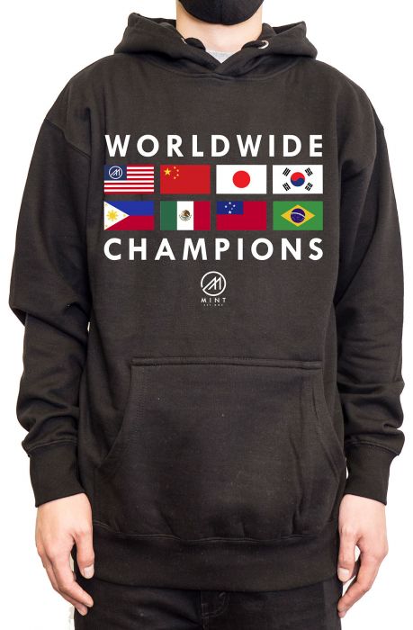The Mint Flags 2 Pullover Hoodie in Black