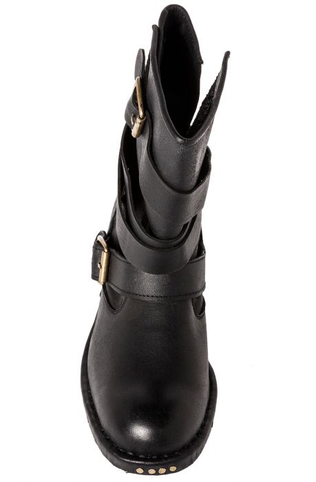 The Brit Boot in Black Distressed