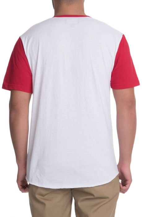 The Flier SS Henley in White & Red