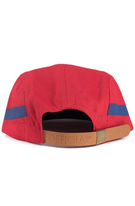 The Camp USA Kids 5 Panel Hat in Red