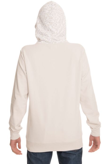 The Leopard Logo Pullover Hoodie in Off White Off White