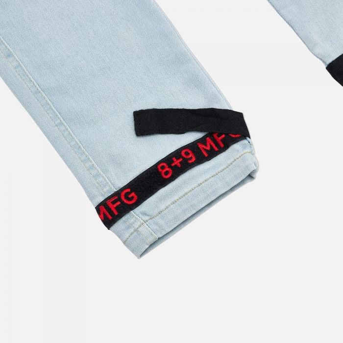 8&9 MFG Co. Strapped Up Slim Utility Light Washed Jeans Bred PSTRLHBRED - Karmaloop