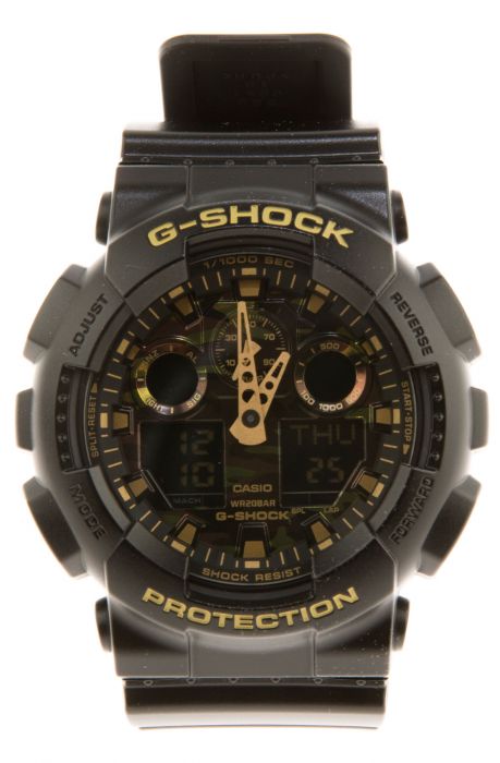 The GA100 Camo Dial Watch in Black & Camo Black