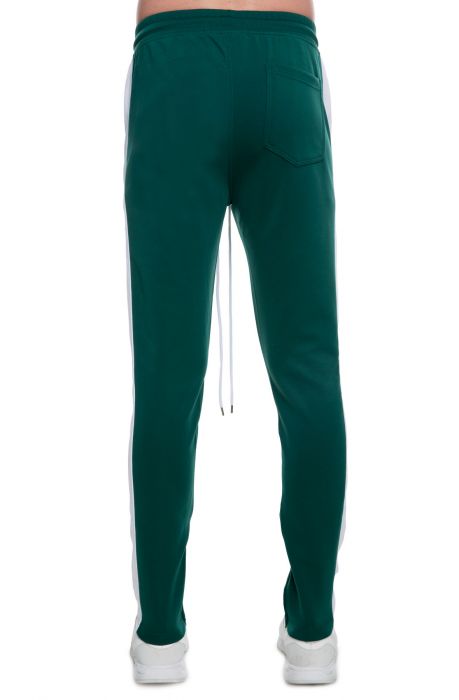 BLEECKER & MERCER The Joog Side Stripe Track Pants in Luxe Italia Green ...