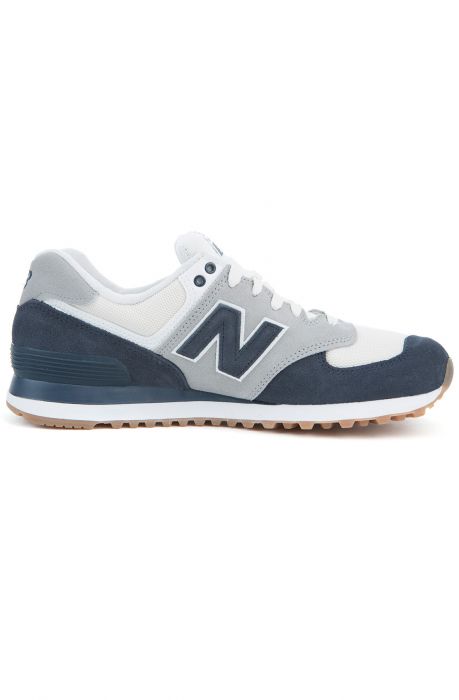 The 574 Retro Sport Sneaker in Navy and Silver Mink