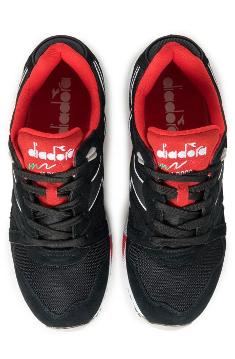 The Diadora N9000 NYL Sneakers in Black & Ferrari Red