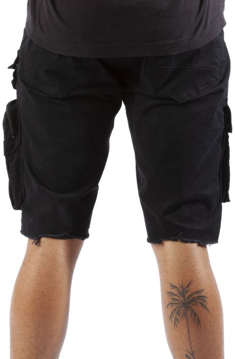 SMOKE RISE Basic Utility Cargo Short JS-22121BLK - Karmaloop