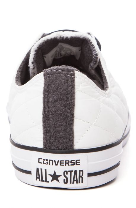 The Chuck Taylor All Star Low Top Nylon Quilt Sneaker in White & Black