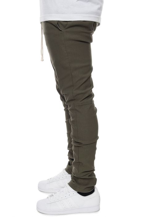 The Icon Zip Pant in Distressed Olive