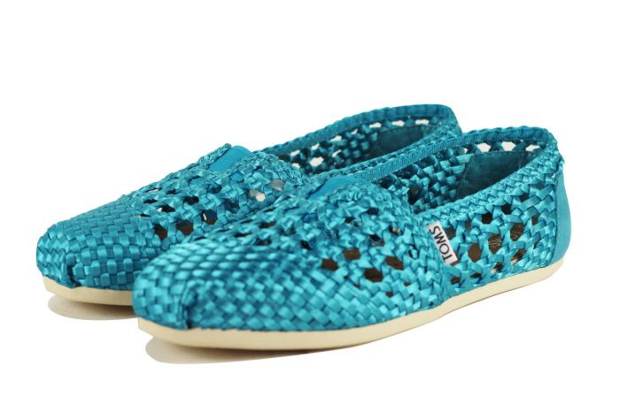 Toms Classic Teal Satin Woven Teal