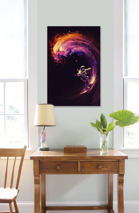 The Space Surfing by Nicebleed Canvas Print 26 x 18
