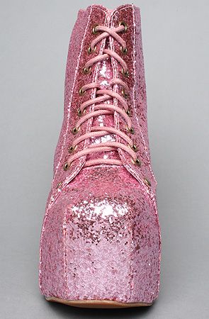 The Lita Shoe in Pink Glitter