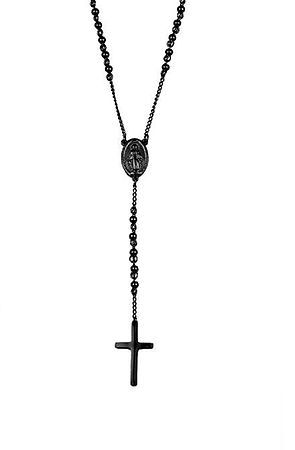 The Rosary Necklace - Black