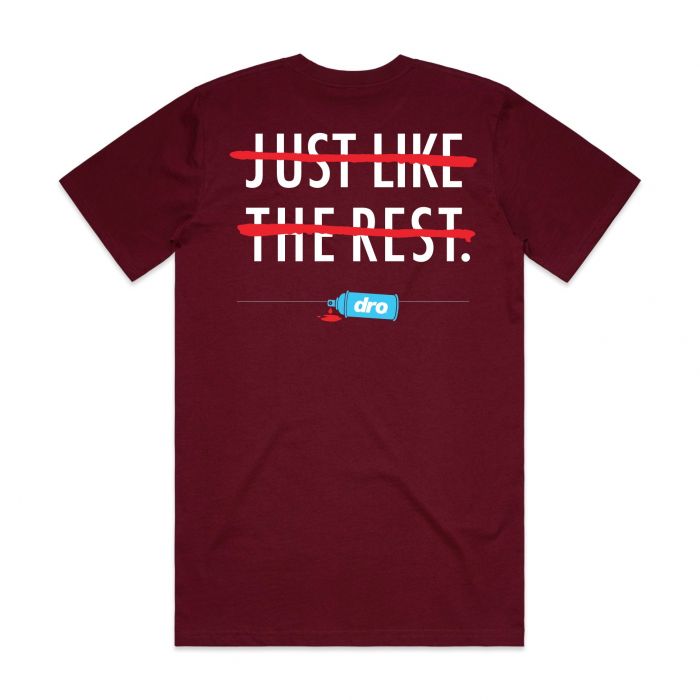 DRO Unlike Burgundy T-shirt T--UNLIKE-BURR - Karmaloop