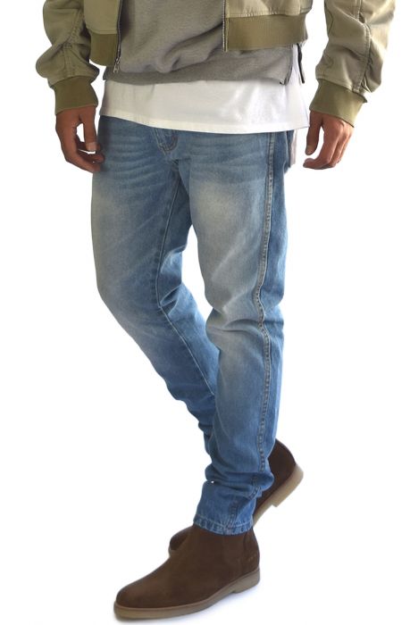 The Vintage Tapered Denim Jeans in Faded Indigo