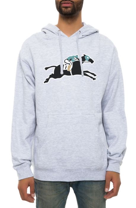 The Racehorse Hoodie in Heather Grey