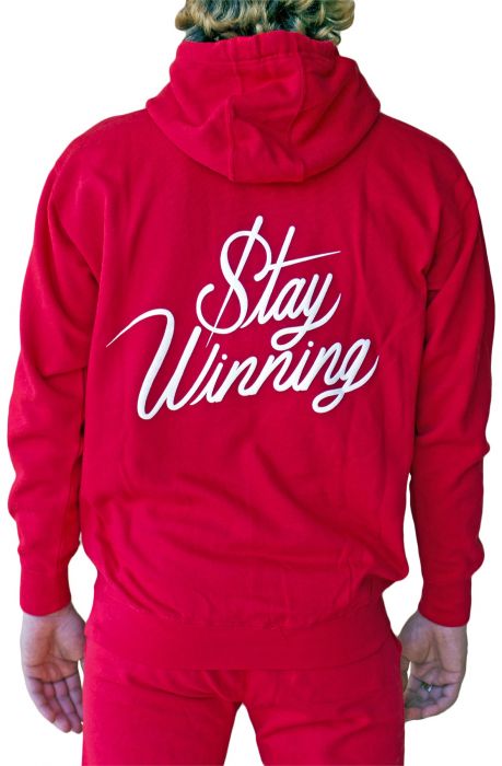 STAY WINNING Never Losing Red/White Hoodie SW-0268 - Karmaloop