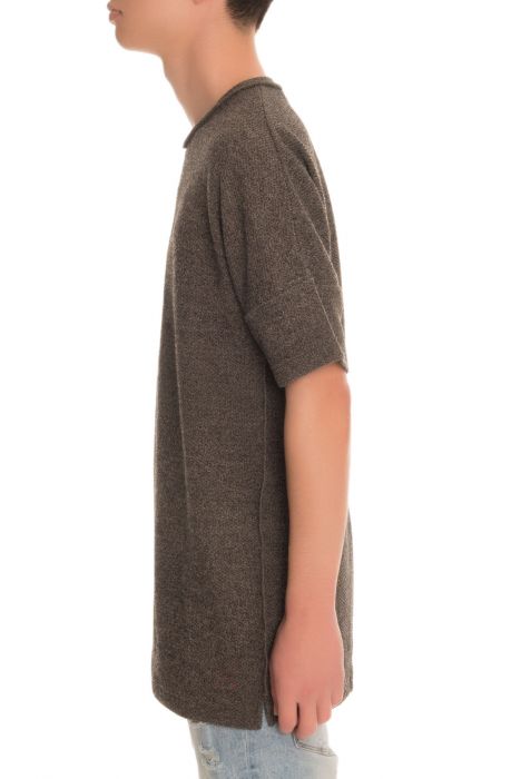 The Vulpes Off Shoulder Tee in Charcoal