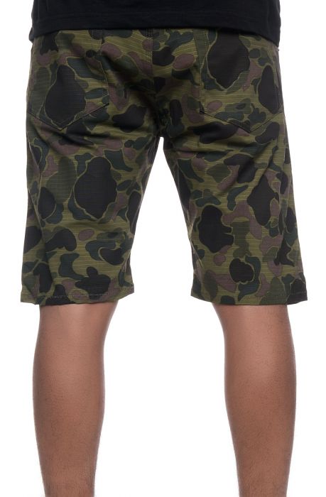 The 5-Pocket Camo Ripstop Shorts in Duck Verde