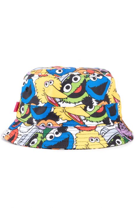 The Sesame Heads Reversible Bucket Hat in Multi