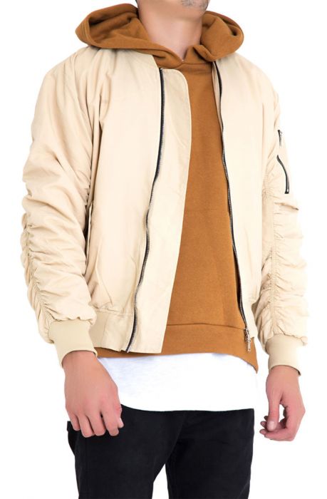 The Bird Bomber Jacket in Sand