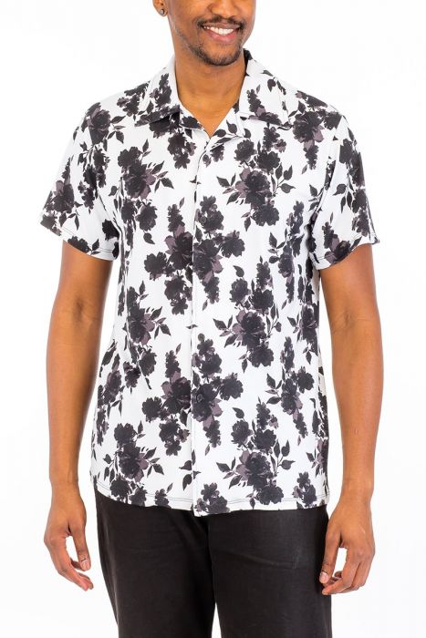 WEIV CONTRAST PRINTED BUTTON DOWN SHIRT WS9007 - Karmaloop