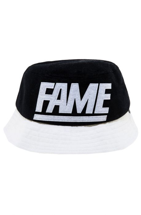 The Melton Fame Block Bucket Hat in Black