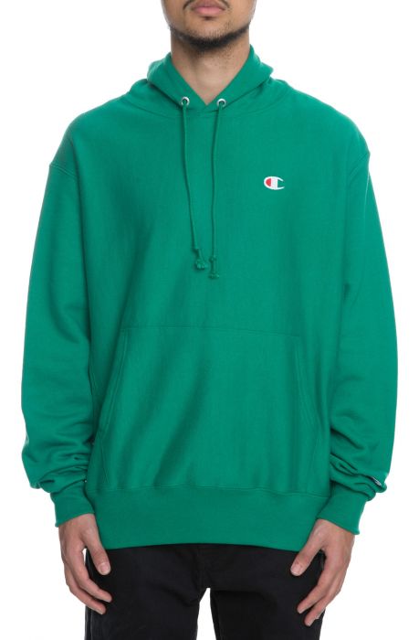The Reverse Weave Pullover Hoodie in Kelly Green