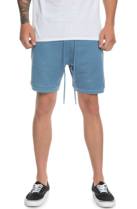 The Workout Poly French Terry Shorts in Slate