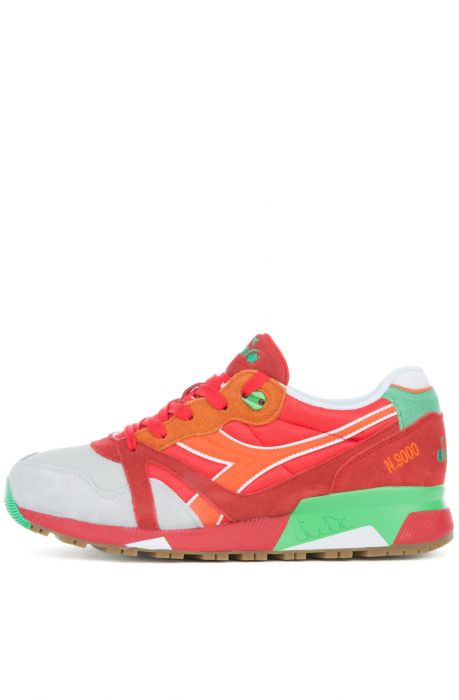 The N9000 NYL Sneaker in Poppy Red and Irish Green