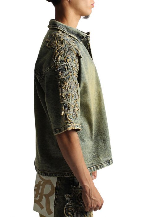 Tribal Patch Denim Shirt 