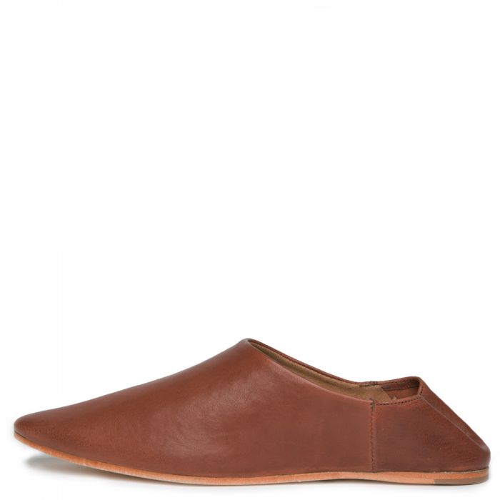 Vijay Brown Leather Flats