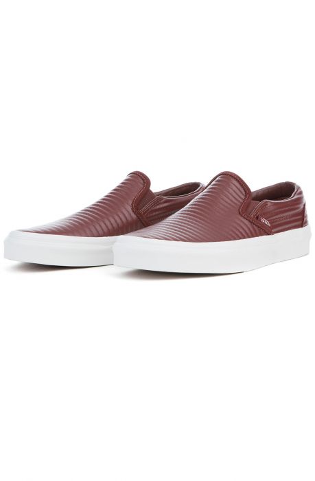The Women's Classic Slip Moto Leather in Madder Brown and Blanc De Blanc