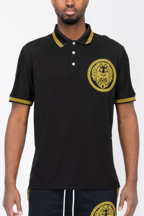 WEIV Lion Head Polo Shirt EMP-BLACK - Karmaloop