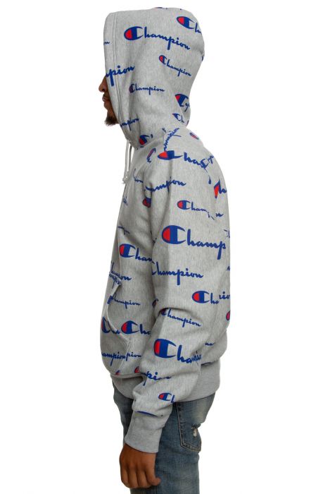 All over script champion hoodie shop