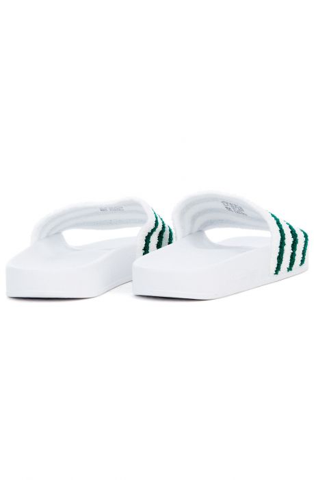 The Adilette in White and Green