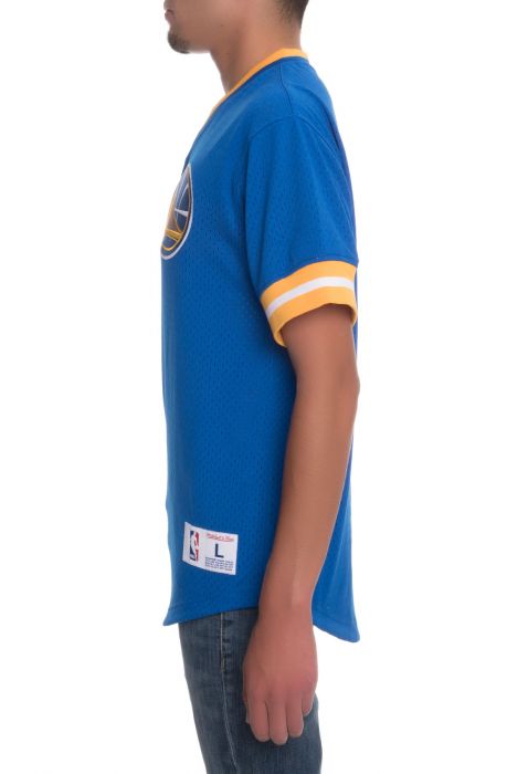 The Golden State Warriors Mesh V Neck Top in Blue