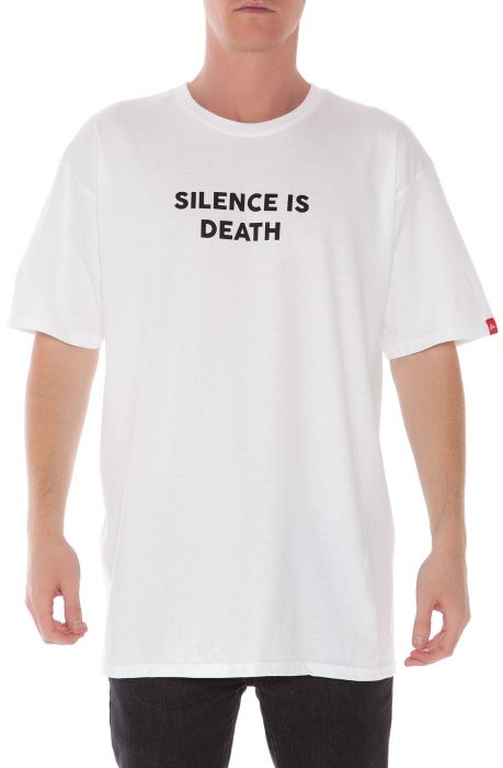 The Silence is Death Tee in White