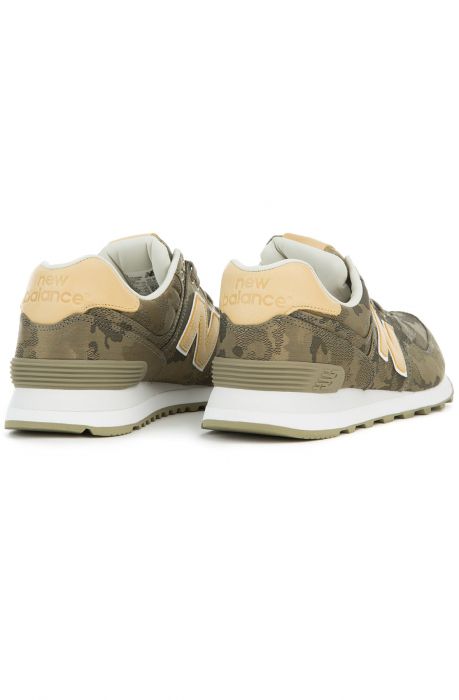 The 574 Camo Sneaker in Covert Green and Toasted Coconut