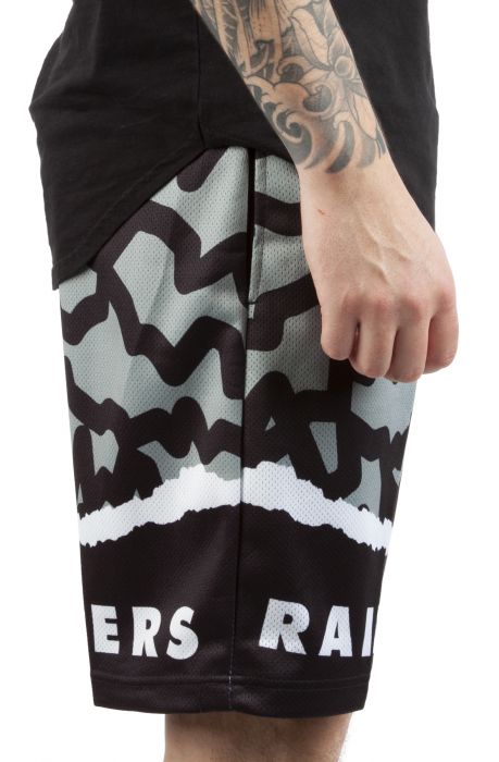 Mitchell and Ness Men's Mitchell & Ness Oakland Raiders NFL Jumbotron 2.0  All-Over Print Shorts