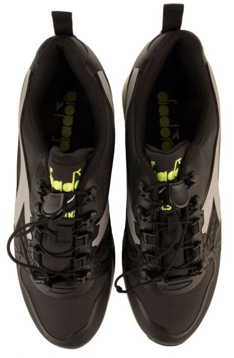 The Diadora N9000 WNT Bright Sneakers in Black & Silver