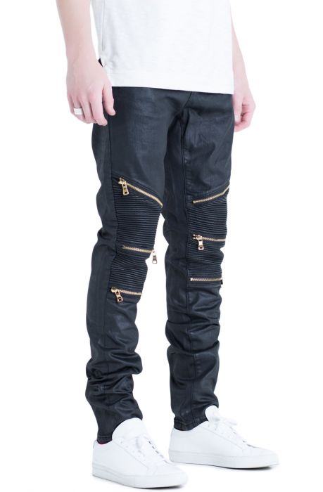The Bundy Biker Denim Jeans in Black